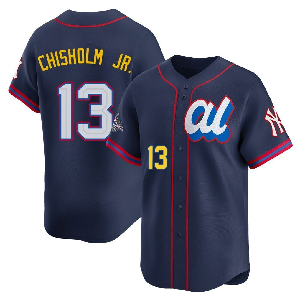 Kooe NY.Yankees #13 Jazz Chisholm Jr Player Navy All Star Limited Home Stitched Jerseys