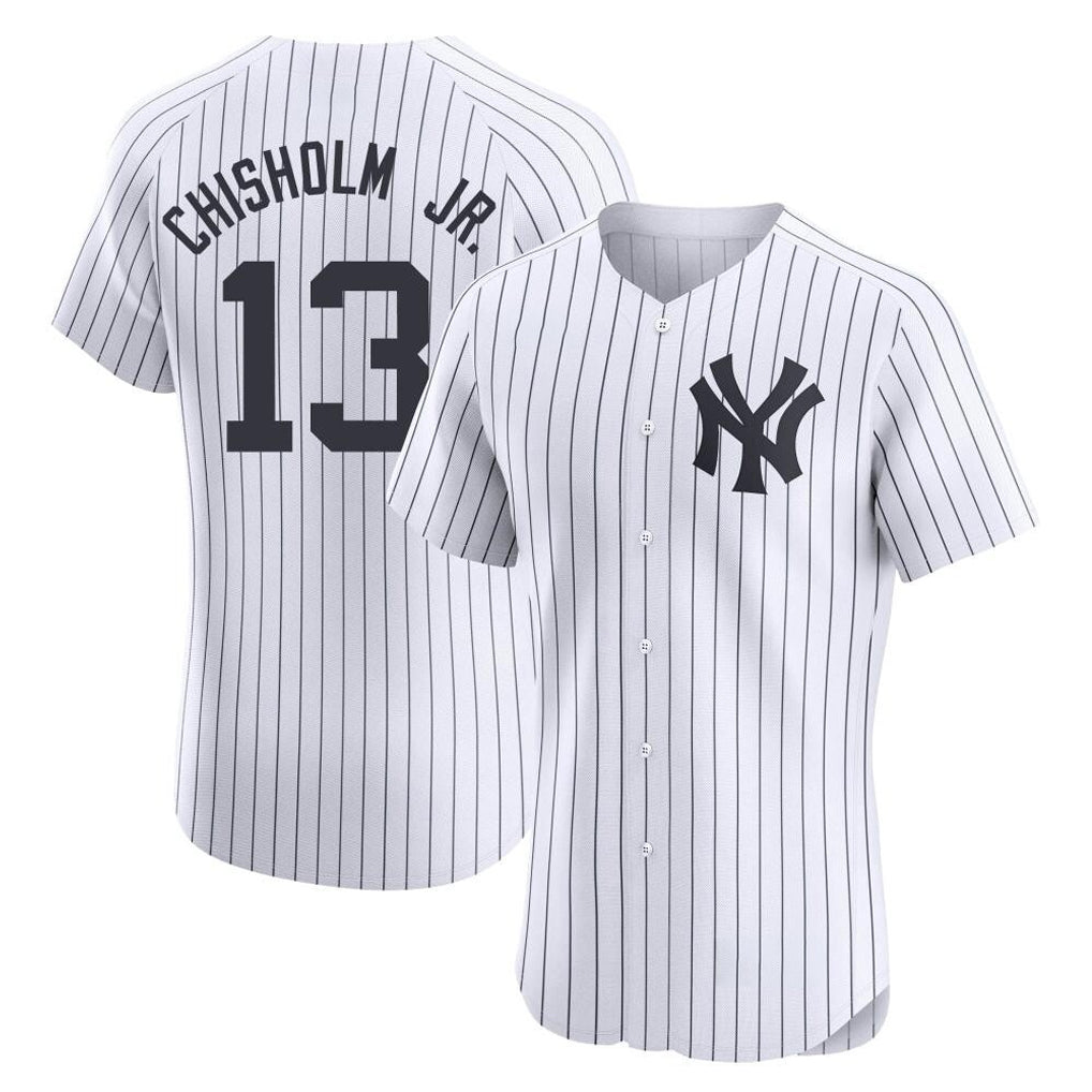 Kooe NY.Yankees #13 Jazz Chisholm Jr Player White Limited Elite Home Stitched Jerseys