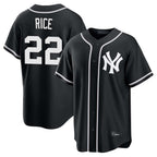 Kooe NY.Yankees #22 Ben Rice Player Black Out Game Home Stitched Jerseys