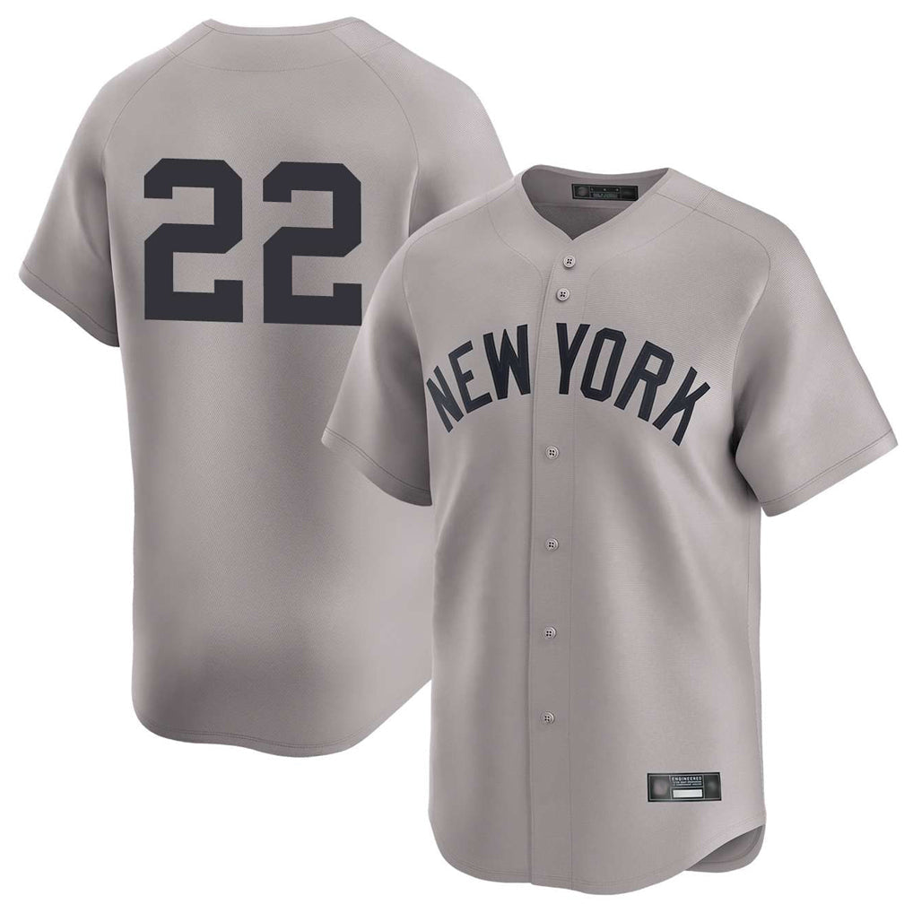 Kooe NY.Yankees #22 Ben Rice Player Gray Limited Stitched Jerseys