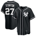 Kooe NY.Yankees #27 Giancarlo Stanton Player Black Out Game Home Stitched Jerseys