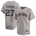 Kooe NY.Yankees #27 Giancarlo Stanton Player Gray Limited Home Stitched Jerseys