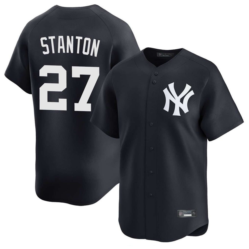 Kooe NY.Yankees #27 Giancarlo Stanton Player Navy Limited Home Stitched Jerseys