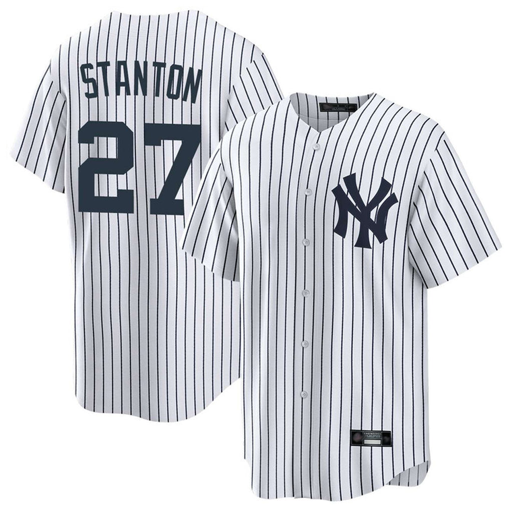 Kooe NY.Yankees #27 Giancarlo Stanton Player White Game Home Stitched Jerseys