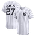 Kooe NY.Yankees #27 Giancarlo Stanton Player White Limited Elite Home Stitched Jerseys