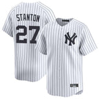 Kooe NY.Yankees #27 Giancarlo Stanton Player White Limited Home Stitched Jerseys