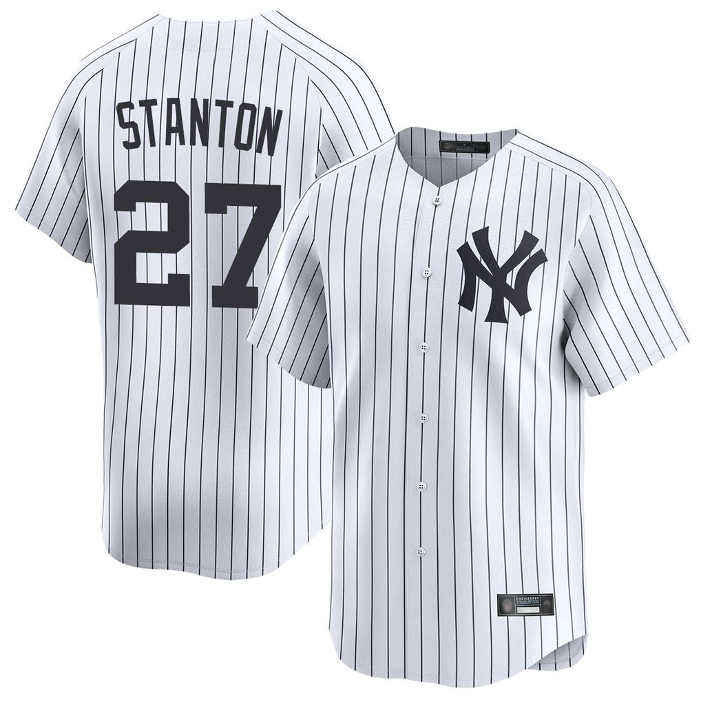 Kooe NY.Yankees #27 Giancarlo Stanton Player White Limited Home Stitched Jerseys