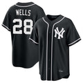 Kooe NY.Yankees #28 Austin Wells Player Black Out Game Home Stitched Jerseys