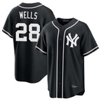 Kooe NY.Yankees #28 Austin Wells Player Black Out Game Home Stitched Jerseys