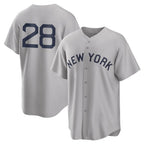 Kooe NY.Yankees #28 Austin Wells Player Gray Field of Dreams Game Stitched Jerseys