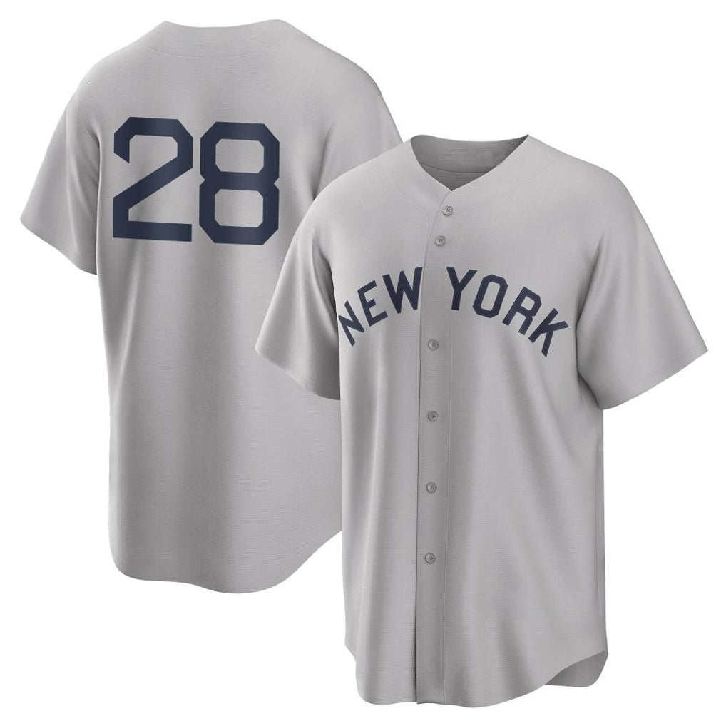 Kooe NY.Yankees #28 Austin Wells Player Gray Field of Dreams Game Stitched Jerseys