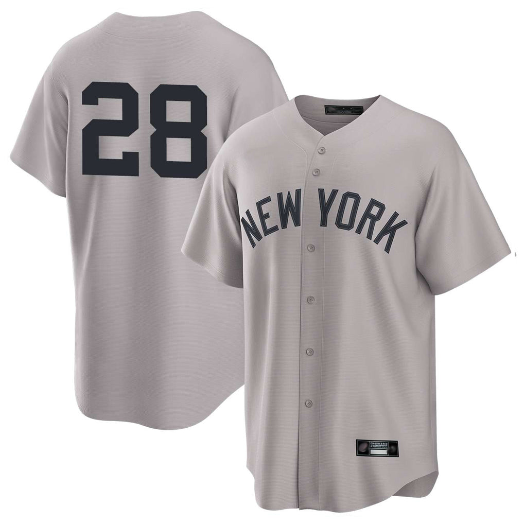 Kooe NY.Yankees #28 Austin Wells Player Gray Game Stitched Jerseys
