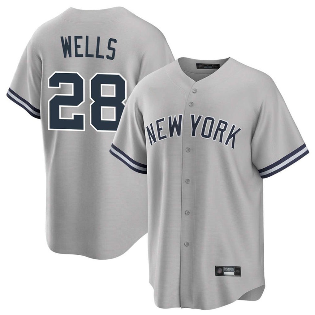 Kooe NY.Yankees #28 Austin Wells Player Gray Road Game Stitched Jerseys