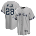 Kooe NY.Yankees #28 Austin Wells Player Gray Road Game Stitched Jerseys