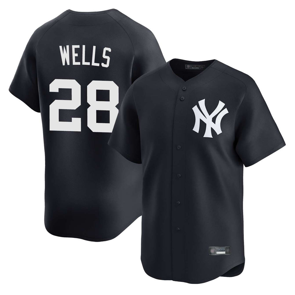 Kooe NY.Yankees #28 Austin Wells Player Navy Alternate Limited Home Stitched Jerseys