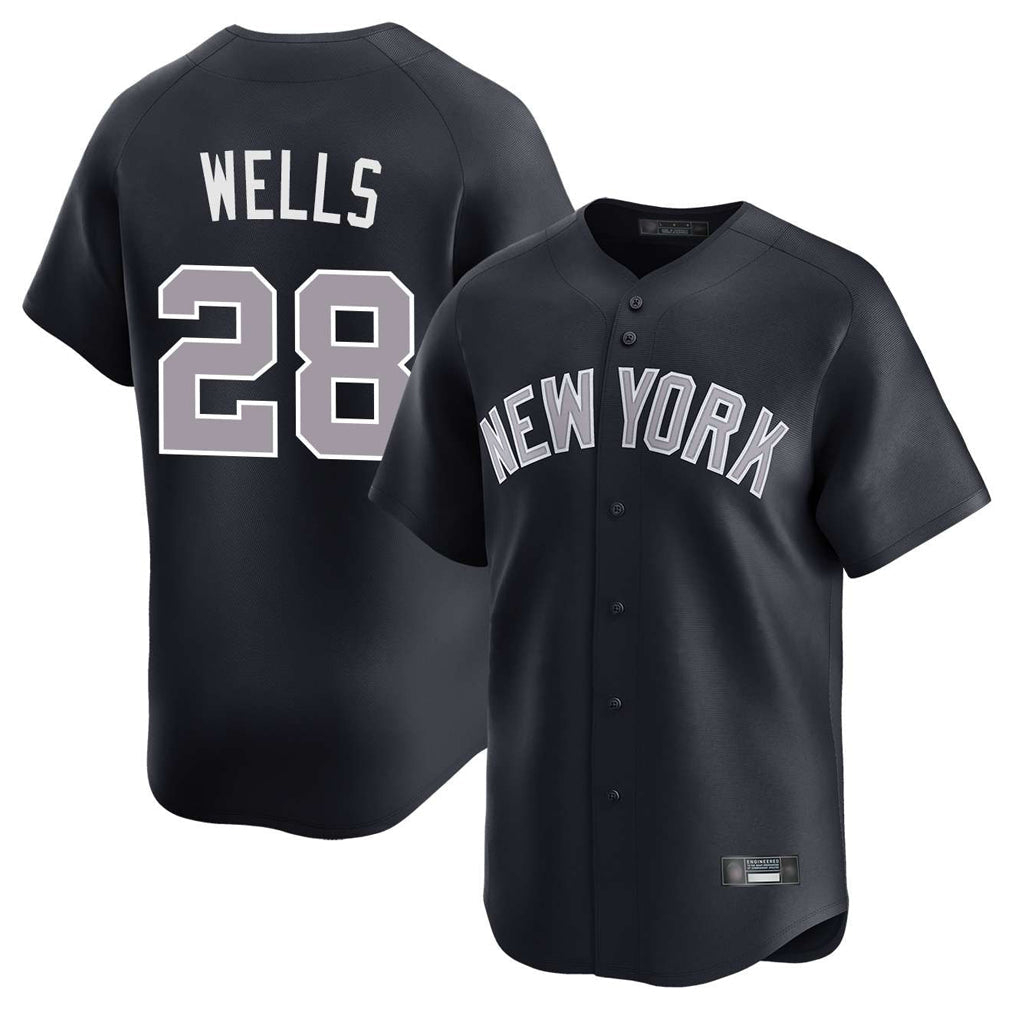 Kooe NY.Yankees #28 Austin Wells Player Navy Limited Home Stitched Jerseys