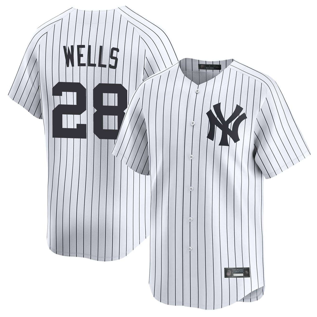 Kooe NY.Yankees #28 Austin Wells Player White Limited Home Stitched Jerseys