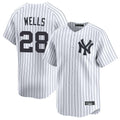 Kooe NY.Yankees #28 Austin Wells Player White Limited Home Stitched Jerseys