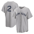 Kooe NY.Yankees #2 Derek Jeter Player Gray Field of Dreams Game Stitched Jerseys