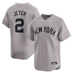 Kooe NY.Yankees #2 Derek Jeter Player Gray Limited Home Stitched Jerseys
