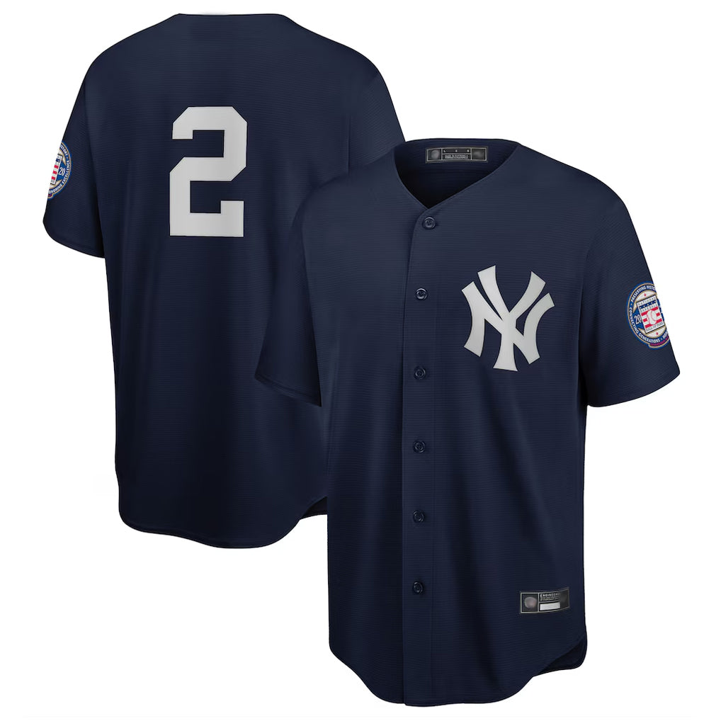 Kooe NY.Yankees #2 Derek Jeter Player Navy 2020 Hall of Fame Induction Limited Stitched Jerseys