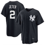 Kooe NY.Yankees #2 Derek Jeter Player Navy Game Stitched Jerseys