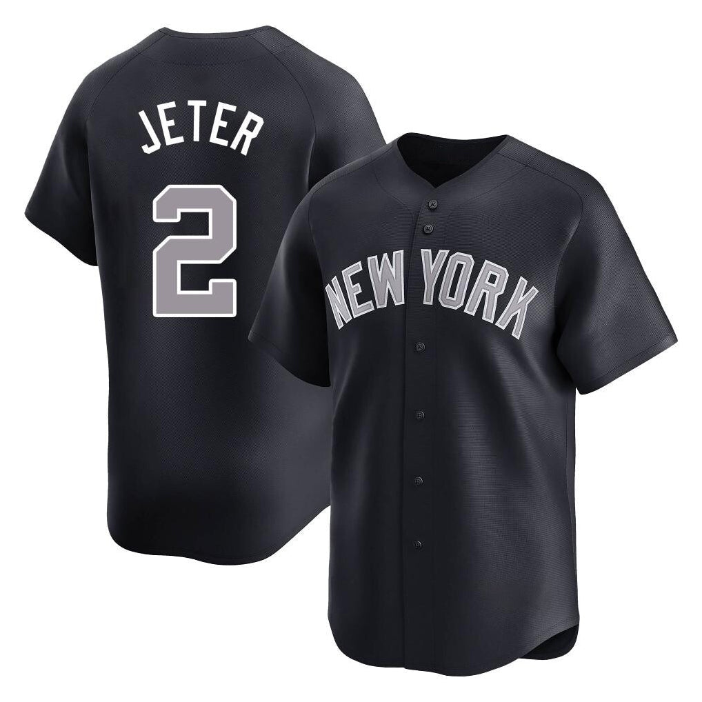 Kooe NY.Yankees #2 Derek Jeter Player Navy Limited Game Stitched Jerseys