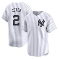 Kooe NY.Yankees #2 Derek Jeter Player White Limited Home Stitched Jerseys