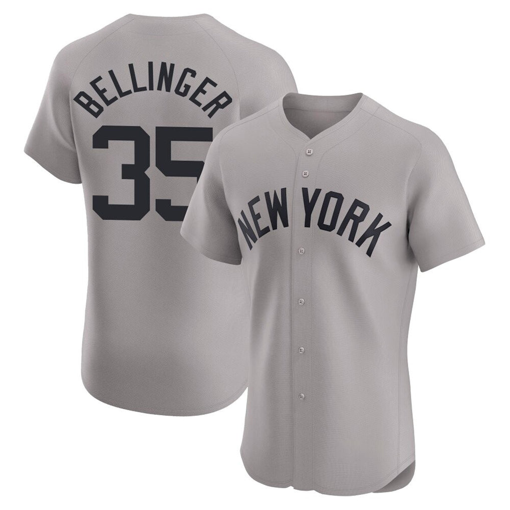 Kooe NY.Yankees #35 Cody Bellinger Player Gray Limited Elite Home Stitched Jerseys