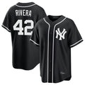 Kooe NY.Yankees #42 Mariano Rivera Player Black Out Game Home Stitched Jerseys