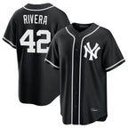 Kooe NY.Yankees #42 Mariano Rivera Player Black Out Game Home Stitched Jerseys