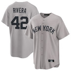 Kooe NY.Yankees #42 Mariano Rivera Player Gray Game Home Stitched Jerseys