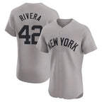Kooe NY.Yankees #42 Mariano Rivera Player Gray Limited Elite Home Stitched Jerseys