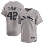 Kooe NY.Yankees #42 Mariano Rivera Player Gray Limited Home Stitched Jerseys