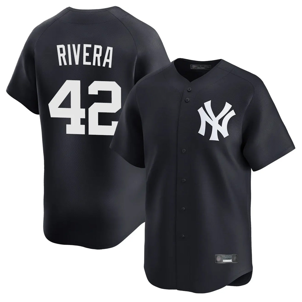 Kooe NY.Yankees #42 Mariano Rivera Player Navy Alternate Limited Home Stitched Jerseys