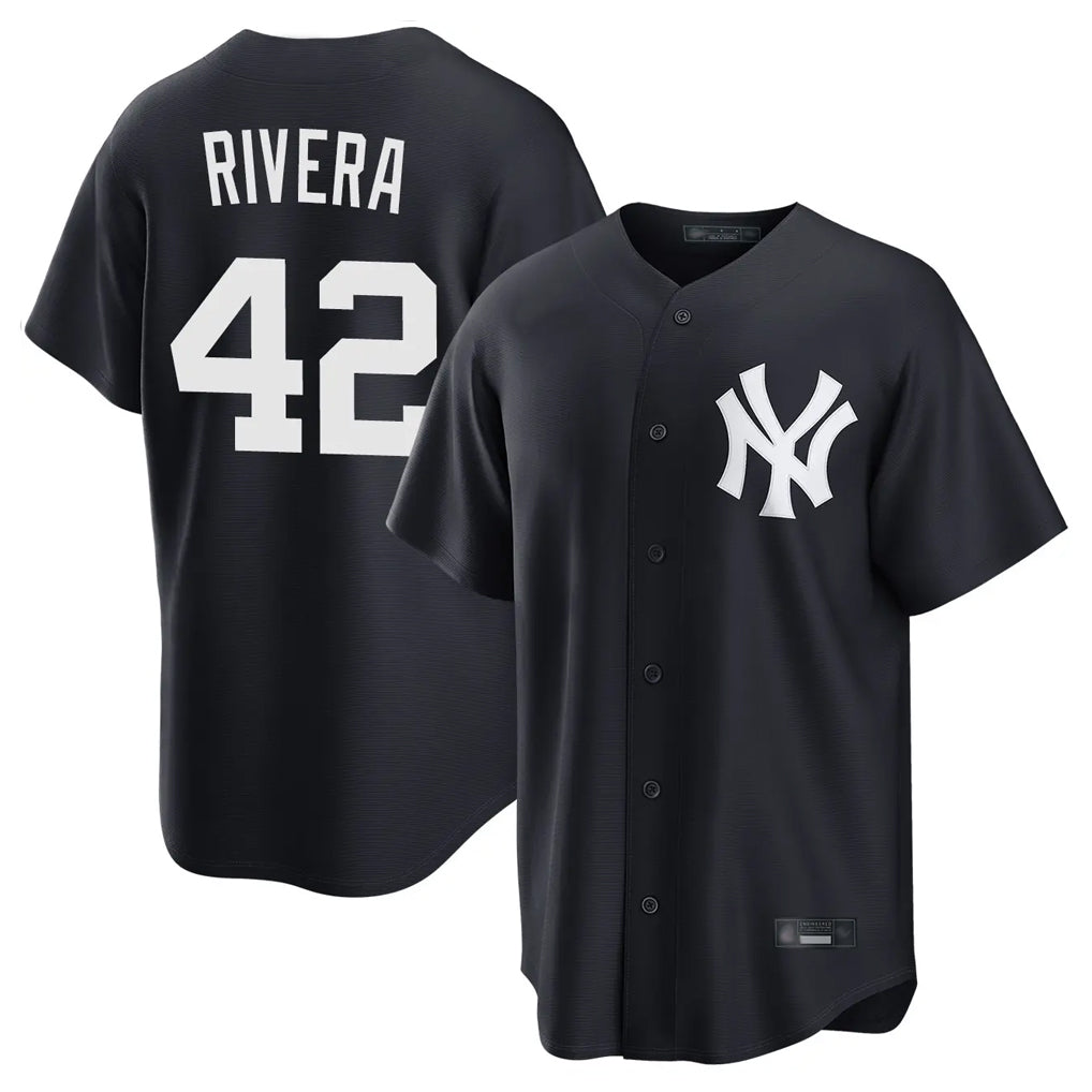 Kooe NY.Yankees #42 Mariano Rivera Player Navy Game Home Stitched Jerseys