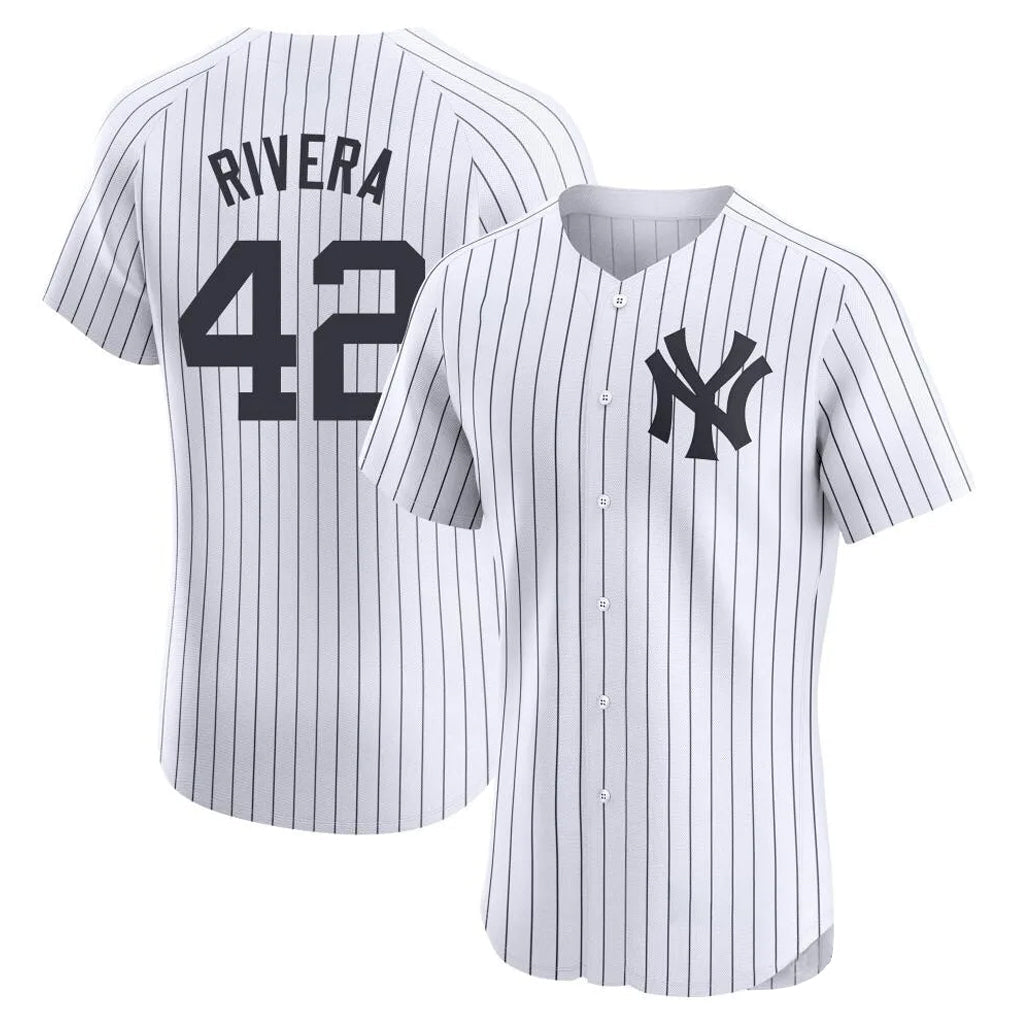 Kooe NY.Yankees #42 Mariano Rivera Player White Limited Elite Home Stitched Jerseys