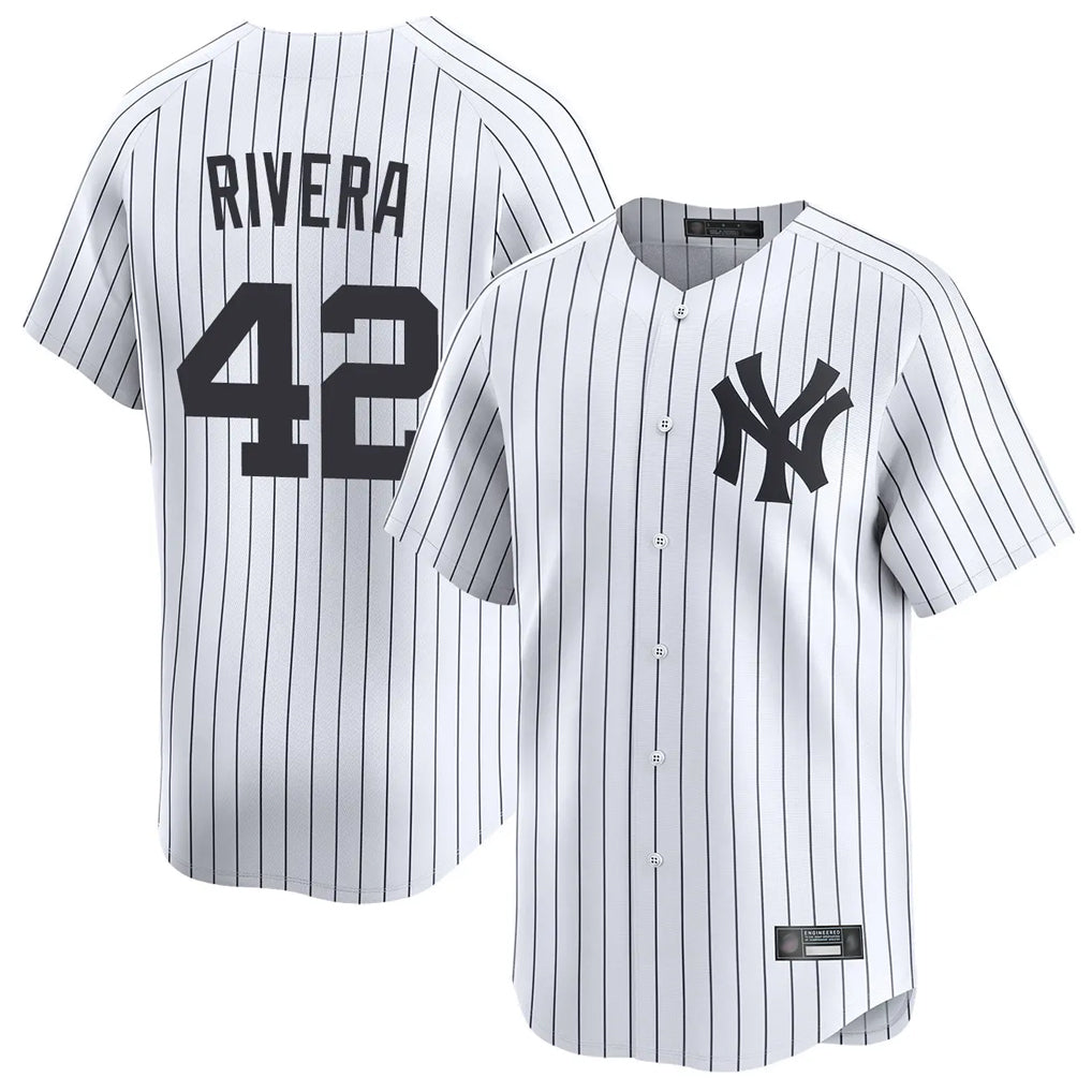 Kooe NY.Yankees #42 Mariano Rivera Player White Limited Home Stitched Jerseys