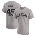 Kooe NY.Yankees #45 Gerrit Cole Player Gray Limited Elite Home Stitched Jerseys