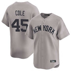 Kooe NY.Yankees #45 Gerrit Cole Player Gray Limited Home Stitched Jerseys