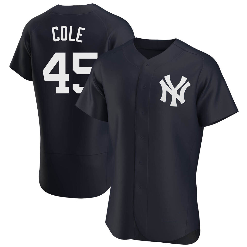 Kooe NY.Yankees #45 Gerrit Cole Player Navy Limited Elite Home Stitched Jerseys