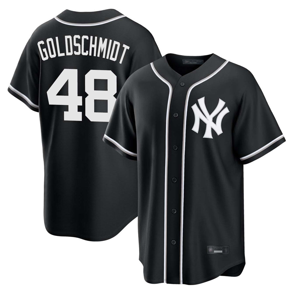 Kooe NY.Yankees #48 Paul Goldschmidt Player Black Out Game Home Stitched Jerseys