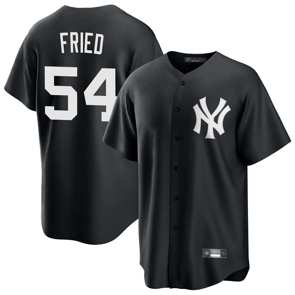 Kooe NY.Yankees #54 Max Fried Player Black Game Stitched Jerseys