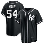 Kooe NY.Yankees #54 Max Fried Player Black Out Game Stitched Jerseys