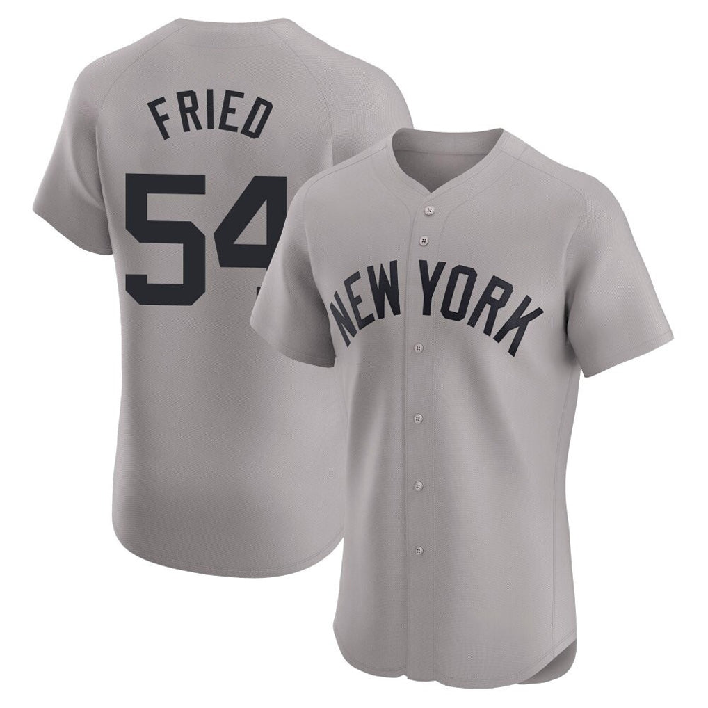 Kooe NY.Yankees #54 Max Fried Player Gray Limited Elite Home Stitched Jerseys