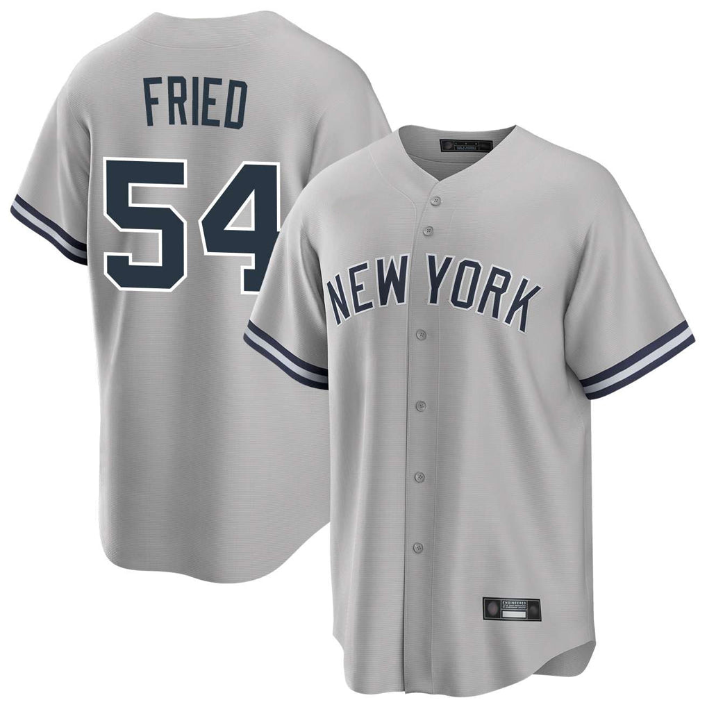 Kooe NY.Yankees #54 Max Fried Player Gray Road Game Stitched Jerseys