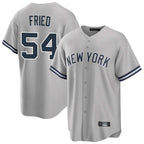 Kooe NY.Yankees #54 Max Fried Player Gray Road Game Stitched Jerseys
