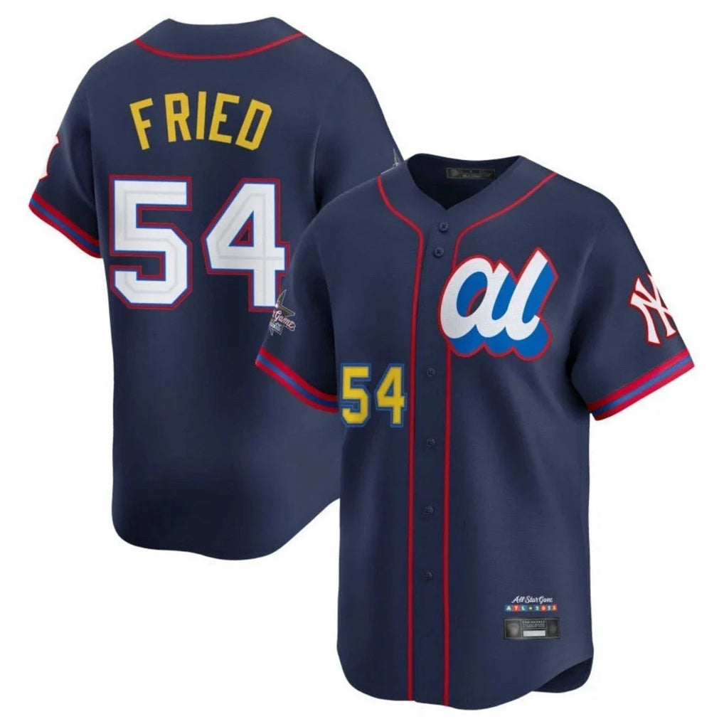 Kooe NY.Yankees #54 Max Fried Player Navy All Star Limited Home Stitched Jerseys