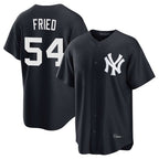 Kooe NY.Yankees #54 Max Fried Player Navy Game Stitched Jerseys