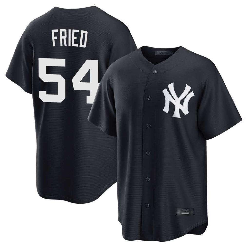 Kooe NY.Yankees #54 Max Fried Player Navy Game Stitched Jerseys